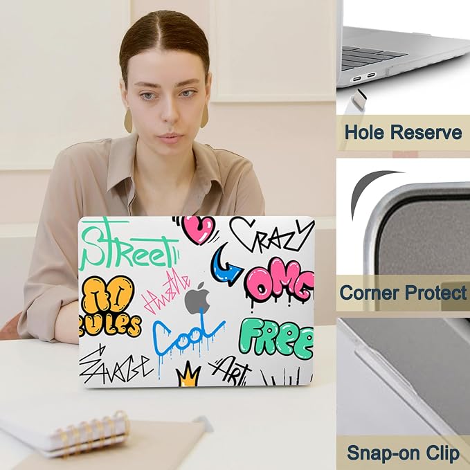 Hard Case for New MacBook Air 13 inch M2 M3 M4 2022 2024 2025 Release, 13.6" - Image 3