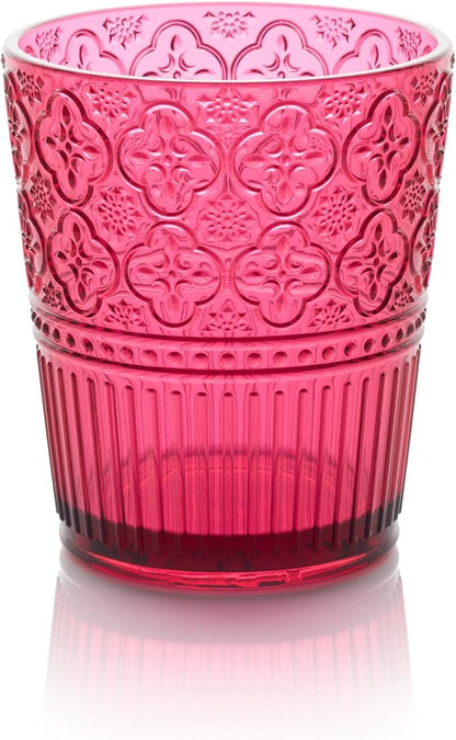 Victoria Ruby Set of 6 Premium Acrylic DOF Glass 16 oz – Unbreakable Drinkware - Image 2