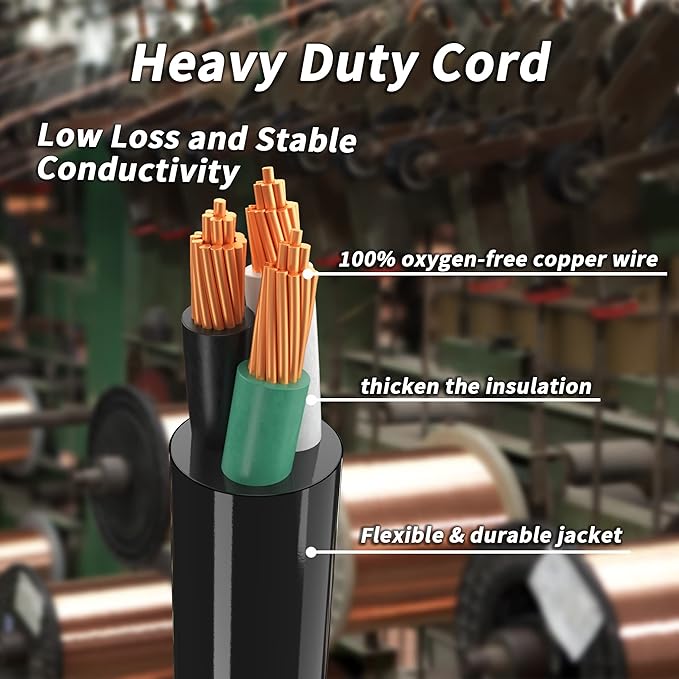 PlugSaf 25 FT 30 Amp RV Extension Cord Outdoor, Flexible Heavy Duty 10/3 Gauge - Image 3