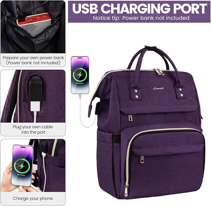 LOVEVOOK Laptop Backpack for Women, 18 Inch Professional Womens Travel Backpack - Image 3