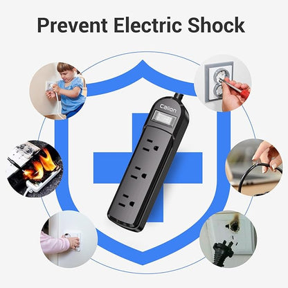 IPX6 Outdoor Power Strip Weatherproof, 10 FT SJT 16AWG Extension Cord 3 Wide - Image 7