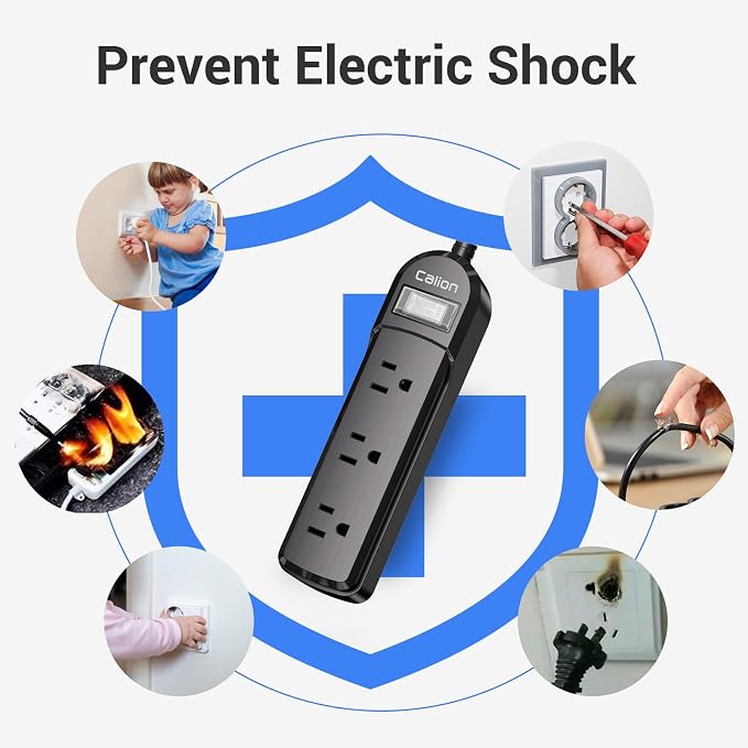 IPX6 Outdoor Power Strip Weatherproof, 15 FT SJT16Awg Extension Cord 3 Wide - Image 6