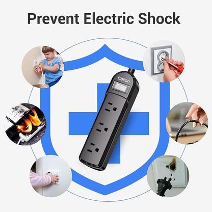 IPX6 Outdoor Power Strip Weatherproof, 15 FT SJT16Awg Extension Cord 3 Wide - Image 6