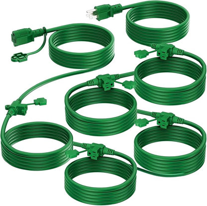 K KASONIC - Outdoor Extension Cord 50 FT, Evenly Spaced 6 Outlets Plugs by KASONIC