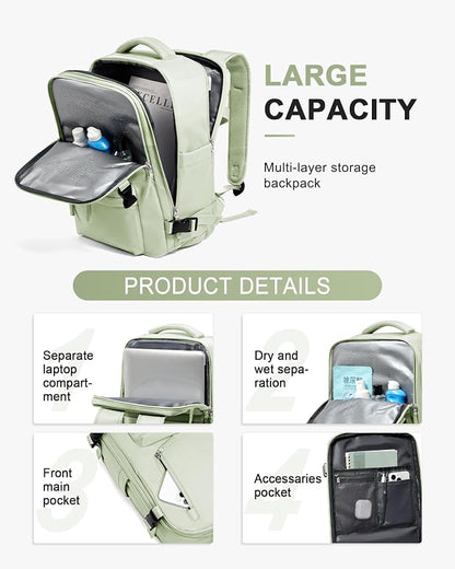 WONHOX Large Travel Backpack Carry on Flight Approved Laptop Work Business - Image 4