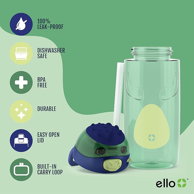 Ello Ellies 16oz Plastic Kids Water Bottle - Image 3