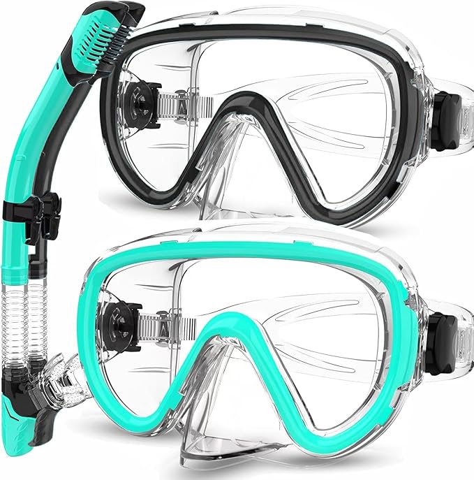 Bairuifu 2-Pack Snorkel Gear for Adults | Enhanced Anti-Fog & Anti-Leak by BAIRUIFU