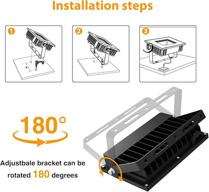 Onforu 80W Flood Lights Outdoor, 8000lm Bright LED Work Light - Image 3