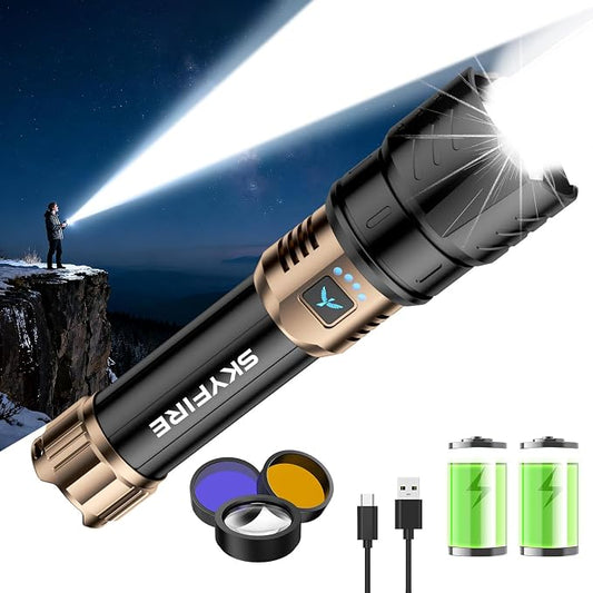 SKYFIRE Rechargeable Flashlights High Lumens by SKYFIRE
