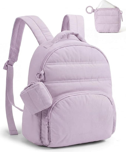 BAGSMART Small Backpacks for Women, Lightweight Puffer Mini Backpack Purse by BAGSMART
