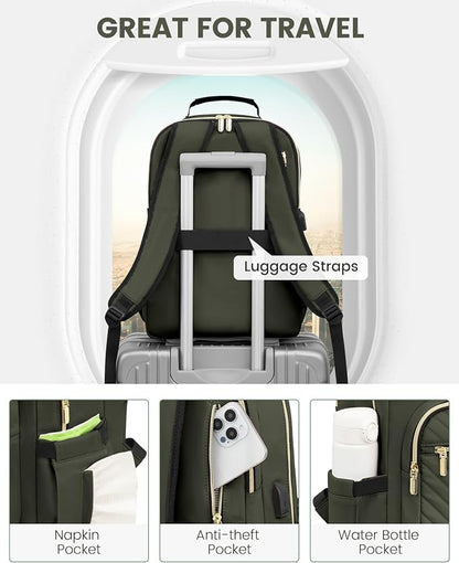 LOVEVOOK Laptop Backpack for Women, Travel Computer Work Bags - Image 4