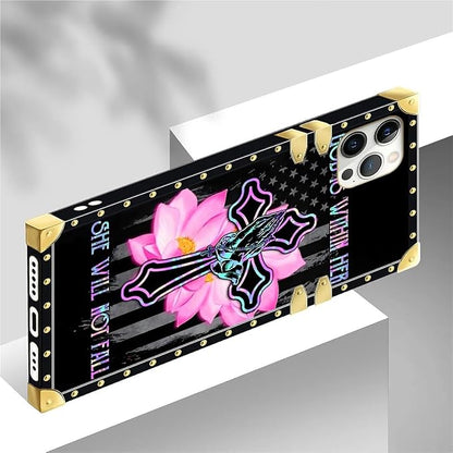 Compatible with iPhone 12 Pro Max Case, Praying Cross Hands Luxury Golden - Image 4