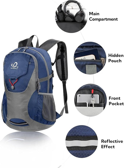 WATERFLY Lightweight Packable Hiking Backpack: 30L Foldable Travel Daypack - Image 3
