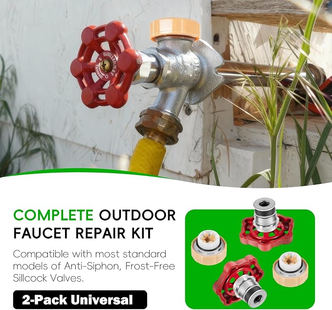 2-Pack Universal Outdoor Faucet Repair Kit - Image 2