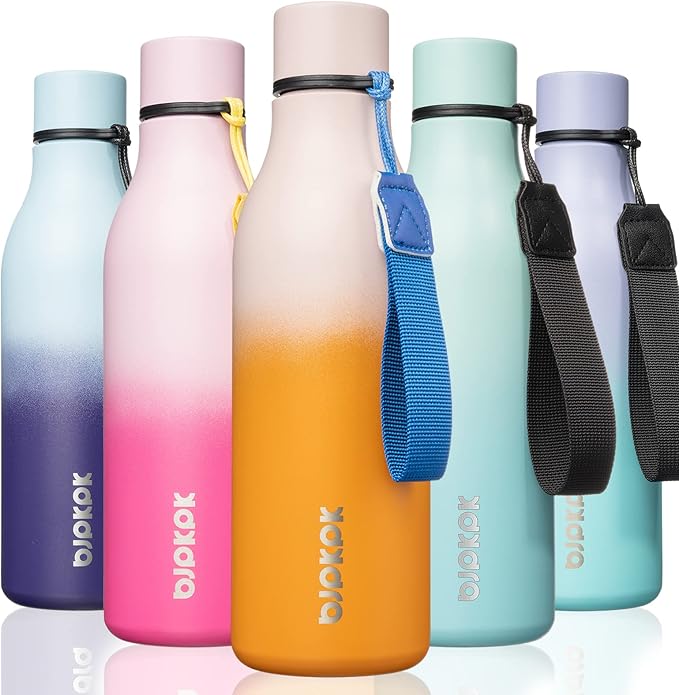 BJPKPK Insulated Water Bottles, 18 oz Stainless Steel Metal Water Bottle by BJPKPK