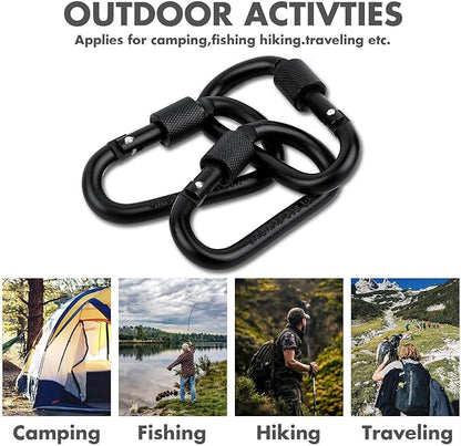 Cridoz Locking Carabiner D Ring Clips - Image 3
