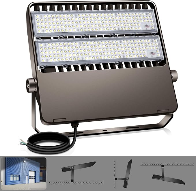 240W LED Stadium Flood Lights Outdoor 36000LM Super Bright Yoke Wall Mount by BIRITALO