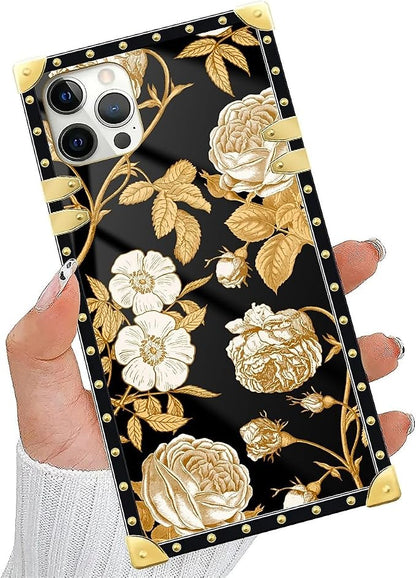 Compatible with iPhone 11 Pro Max Case, Blooming Rose Golden Flower Luxury - Image 5