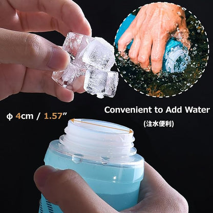 Azarxis TPU Soft Flask Collapsible Water Bottle Running Folding Gel Water - Image 4