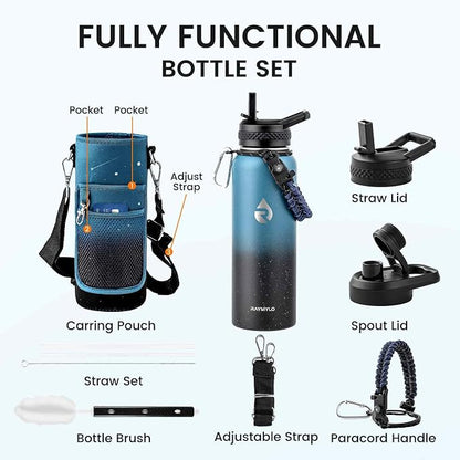 RAYMYLO Insulated Water Bottle 40 oz, Triple Wall Vacuum Stainless Steel - Image 7