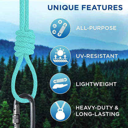 TECEUM Cotton Rope 3/16” – 100 FT – Strong All-Purpose Braided Rope – Natural - Image 4