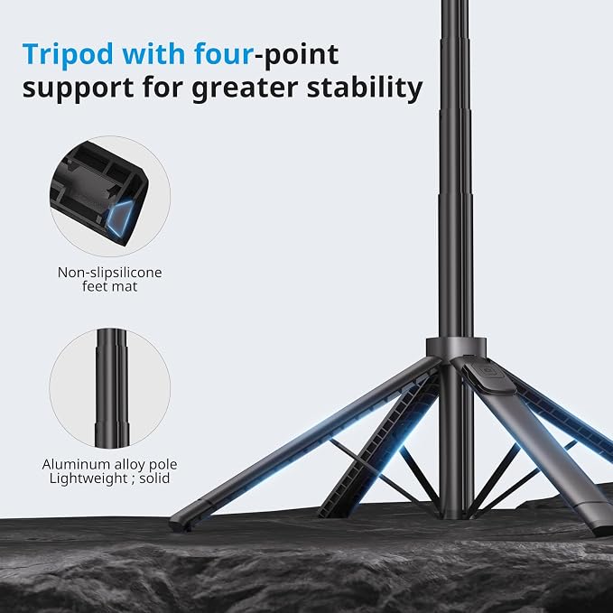 Fuloview Auto Face Tracking Tripod, 360° Rotation Follows Your Movement - Image 3