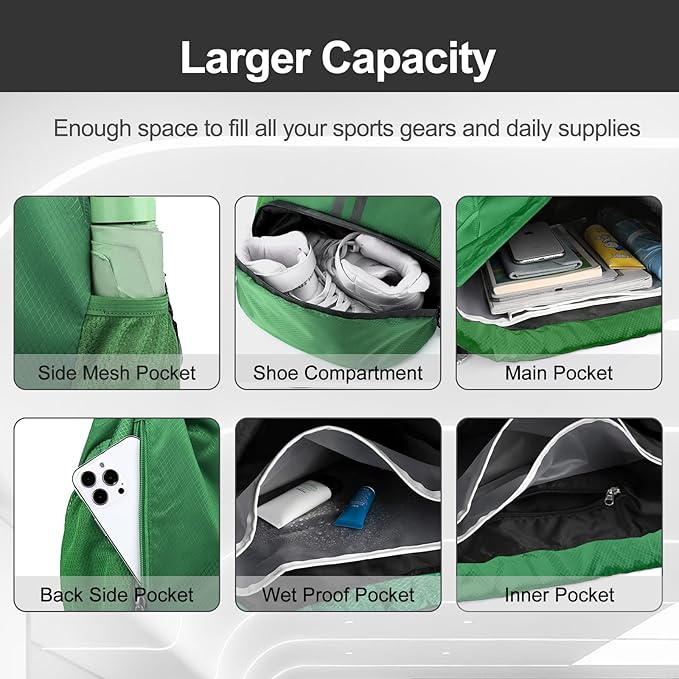 Hoedia Sports Drawstring Backpack - Image 4