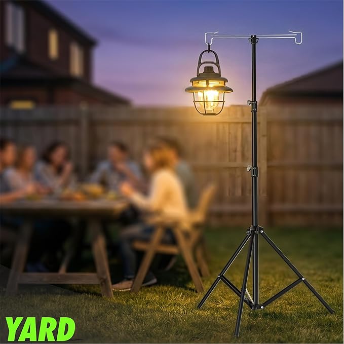 Telescopic Height Adjustable Camping Lantern Tripod Stand - Image 4