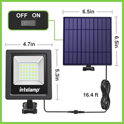 intelamp Solar Lights Outdoor, 4400mAh Solar Powered Flood Lights, Security - Image 3