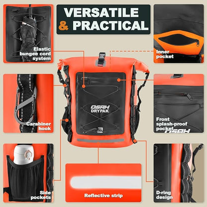 OSAH DRYPAK Waterproof Backpack Dry Bag 25L/35L/55L/85L – Heavy Duty Roll-Top - Image 3