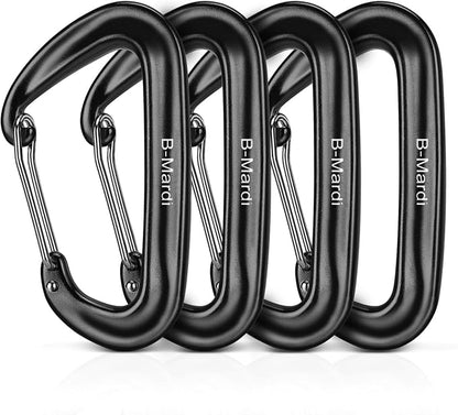 B-Mardi Carabiner Clips Heavy Duty 12kN-Lightweight Locking Carabiners by B-Mardi