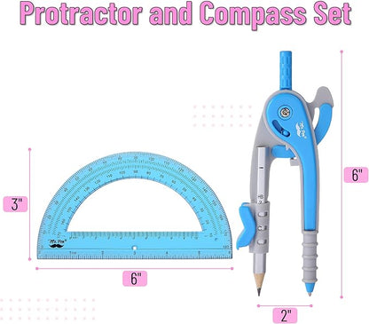 Mr. Pen- Geometry Compass and Protractor Set, 12 Sets, 6 Inch Compass, 6 Inch - Image 2