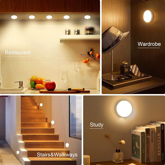3 Pack Motion Sensor Light, 8 LEDs Rechargeable Night Light, - Image 6