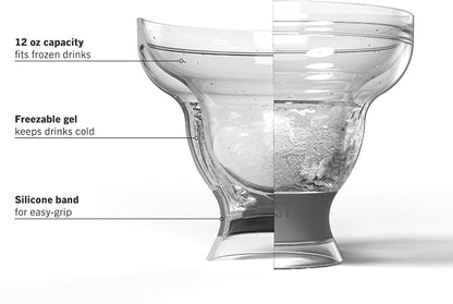 HOST FREEZE Margarita Cocktail Glasses, Frozen Cup Double Wall Insulated - Image 6