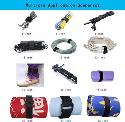 10 Pack Reusable Fastening Cable Ties and Cable Straps, Adjustable - Image 4