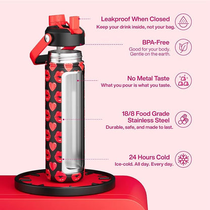 ENCOOL Valentine's Day Insulated Water Bottle - Image 2