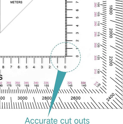Zonon 2 Pcs 5 Inch Military Map Protractor Military Style Utm/mgrs Coordinate - Image 3