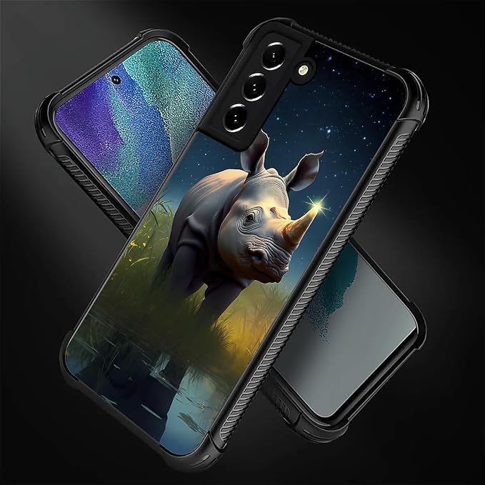 for Samsung Galaxy S21 FE Case, Rhino Water Marshes Pattern Graphic Design Girl - Image 2