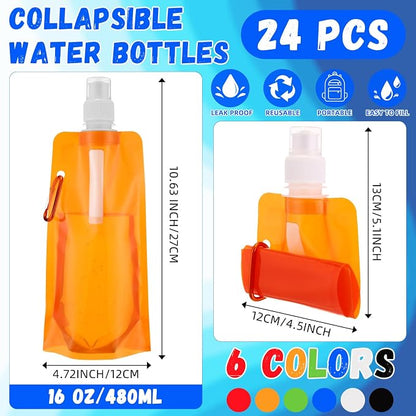 Teenyyou 48 Collapsible Water Bottles Bulk 16 oz - Image 2