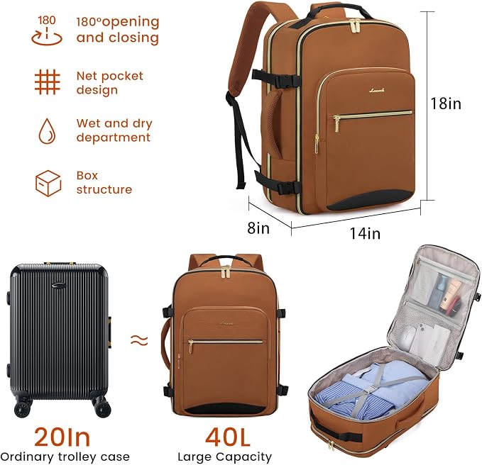 LOVEVOOK 40L Large Travel Backpack - Image 2