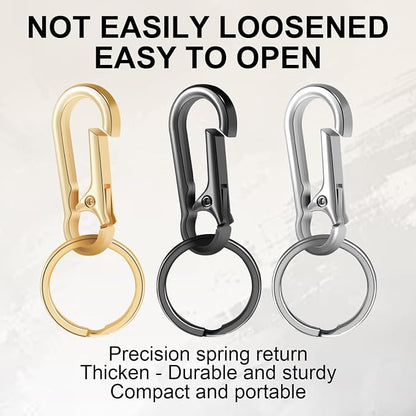 2pcs Metal Keychain Rings, Sturdy Key Chain Ring Carabiner Clip, Key Holder - Image 4