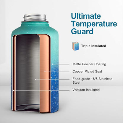 64 oz Water Bottle Insulated - Image 3