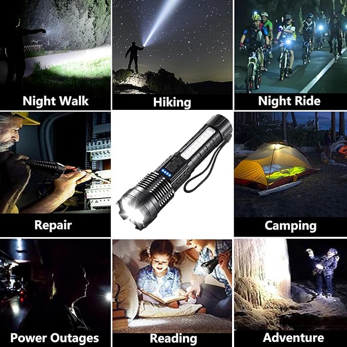 Rechargeable LED Flashlights, 000 Lumens Super Bright Handheld FlashLight - Image 8