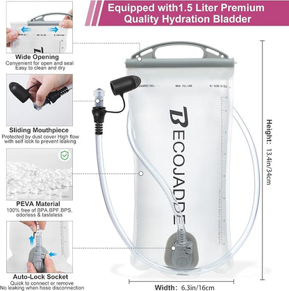 BECOJADDE Running Vest Hydration Backpack - Image 5