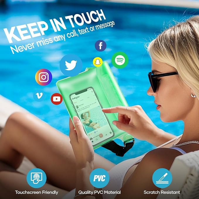 Waterproof Bag for Beach, Waterproof Pouch for Phone Passport Purse, Fanny - Image 5