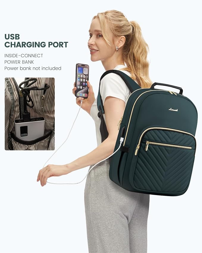 LOVEVOOK Laptop Backpack Purse for Women, Work Business Travel Computer Bags - Image 5