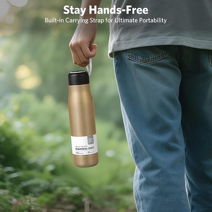Water Bottle with Portable Lid Metal Vacuum Insulated Stainless Steel | - Image 5