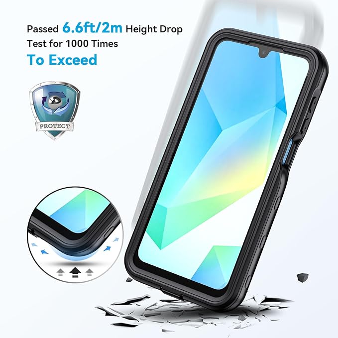 Lanhiem for Samsung Galaxy A16 5G Phone Case, IP68 Waterproof Dustproof - Image 4