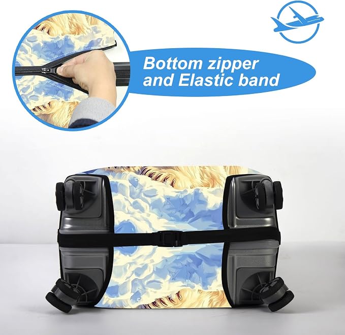 Luggage Cover Protector for 26-28 Inch Suitcases, TSA Approved Elastic Travel - Image 5