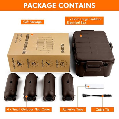 RESTMO 5-Piece Outdoor Waterproof Electrical Box Set – 12.5" x 8.5" x 5" Large - Image 9